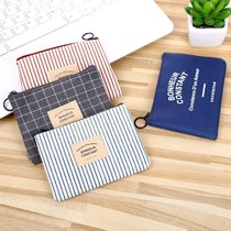 Zero Wallet Woman Mini Han Edition Cute Coin Bag Canvas Small Square Bag Student Cloth Art Key Bag Short purse