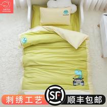 Childrens kindergarten quilt three pieces of pure cotton six pieces of nap bedding baby into the garden bedding for summer
