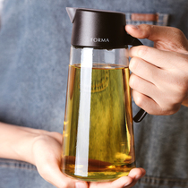 Japan imported automatic opening and closing glass leak-proof oil pot kitchen oil bottle household seasoning bottle soy sauce vinegar can set