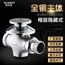Copper foot squatting toilet flush valve vertical foot flush valve bucket stool squat pit delay valve h856