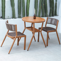 Rattan chair Three sets of tea table and chairs Combined modern minimalist chair One table two chairs Leisure containing balcony small table and chairs