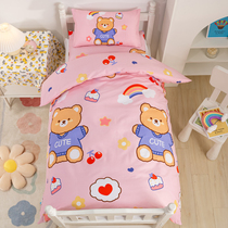Class A baby entering the kindergarten quilt three-piece set nap quilt cover childrens cotton quilt spring summer autumn and winter girls