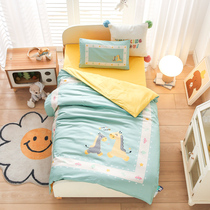 Class A pure cotton kindergarten quilt three-piece set childrens bedding six-piece set baby nap entering kindergarten baby autumn and winter quilt