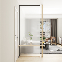 Modern simple household ultra-white Changhong tempered glass partition decoration toilet wash table dry and wet separation screen