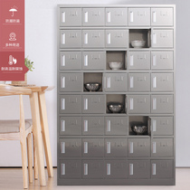 Beijing stainless steel cupboard restaurant canteen staff tableware dinner plate multi-door lunch box cabinet factory tea cup