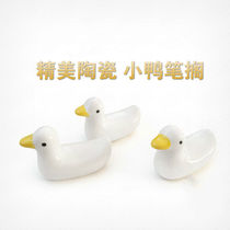  Big duck palette Ceramic duck pen holder Pen holder Piggy set Cute pet Kawaii chicken ornaments