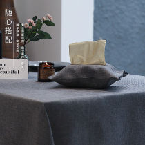 Fabric cotton linen tissue cover solid color Nordic tissue box storage car room pattern dirt-resistant thick paper bag