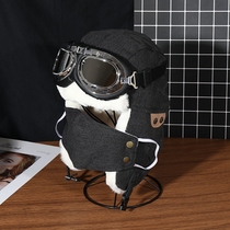 Thickened pilot retro Lei Feng hat men's and women's winter hat cycling ear protection warm windproof glasses street Korean version