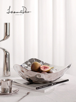 LD home modern light luxury European fruit plate Nordic stainless steel tray fruit plate ins Wind household living room ornaments
