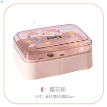 Soap box light luxury box with cover cute new drain toilet box holder soap rack plastic flip cover
