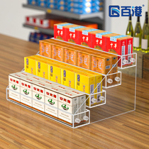 Transparent acrylic smoke shelf Supermarket smoke cabinet display cabinet Convenience store slope multi-functional chewing gum small shelf