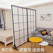 Customized wrought iron screen decoration home non-perforated bedroom curtain Dark Light office porch small house partition wall