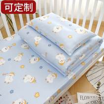 A class double yarn kindergarten quilt three pieces of pure cotton children baby enter garden bedding six pieces customized