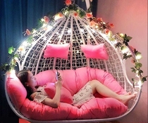 Hammock Bedroom chair Hanging basket rattan chair Indoor leisure rocking chair Hammock Balcony Birds nest chair Swing lazy chair