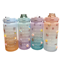 Water Bottle With Straw Plastic Drinking Bottles Flip-Flop