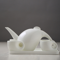 A complete set of kung fu tea teapot gift box set Bone China Ceramic tea set tea cup tea tray Tea Cup housewarming wedding ceremony