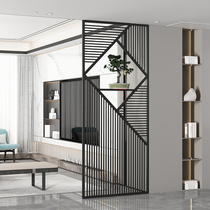 Modern simple household wrought iron screen partition wall living room decoration entrance stainless steel light luxury bedroom shelter