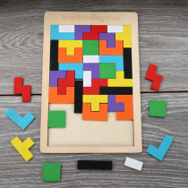 Childrens Puzzle Tetris 0 19 Wooden Early Education Shape Pair Toy Baby Puzzle Jigsaw Blocks