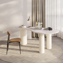 Nordic simple solid wood computer desk home special-shaped desk creative design learning calligraphy and painting table and chair