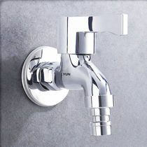 Adapted nine-shepherd washing machine tap switch mop pool 4 minutes quick opening lengthened double with one-in-two out full copper sheet