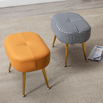 Nordic light luxury shoes stool clothes room sofa stool door low stool living room houndstooth simple technology cloth chair
