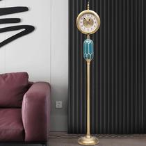 Metal floor clock American standing clock living room European retro ceramic clock clock table clock next to TV cabinet ornaments clock