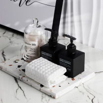Nordic model room bathroom accessories soft wash table decorative tray frosted and bottled Incense Stone
