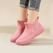 Japanese College Festival Fashion Shoes Woman Anti-skiing Short Shoes Short Boots Low Help Boots Wash Car Shoes Beautiful