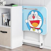 Poo-Style Pediatrics BC Folding Table Children Study Table And Chairs Suit Home Cartoon Easy Folding Desk Small Raw Writing Table