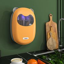 Chopsticks Disinfection Drying All-in-one Drain Mildew Chopsticks Box Home Wall-mounted Free punching cutlery accommodating set