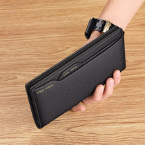 Paul Genuine Leather Men Wallet 2022 New Long Section Multi-Position Large Capacity Hand Grab Bag Carpack Pure Bull Leather Clip