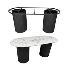 Customized rock tableleg iron oval table frame simple wave cylindrical table and foot office table support leg