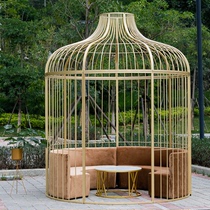 Iron Birdcage decoration extra large birdcage outdoor super large Western restaurant hotel restaurant giant birdcage card holder