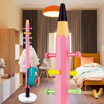 Childrens fashion creative pencil coat rack floor-standing cartoon White hanger childrens room clothes rack teenagers