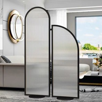 Light luxury Changhong glass screen partition living room Nordic small apartment simple modern folding mobile porch decoration