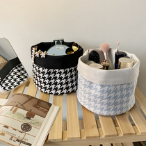 Cosmetics containing basket Thousand Birds G Makeup Bag Girls Color Makeup Hairbrush Containing Bag Round Barrel Key Brief canvas