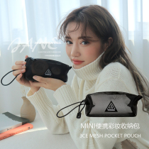 Spot ▲ Korea 3CE cute mini mesh pillow embroidery makeup storage bag hand bag cosmetic bag
