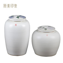 New Chinese classical Zen ceramic hand-painted storage jar ornament model room home living room study soft decorations