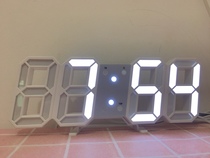 ins Korean style 3D luminous LED digital clock Home simple wild wall clock Electronic clock creative desktop alarm clock