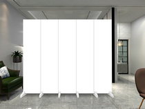Custom-made pure white screen partition living room folding mobile office modern home simple shelter fabric folding screen