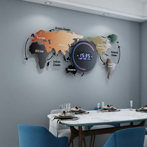 2021 New Fashion electronic clock wall light luxury clock clock wall clock living room modern background wall decorative clock home