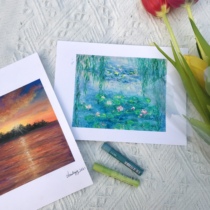 Susy Xiao Meng self-use oil painting stick painting special paper high quality fine grain special paper 50 white card paper Kent paper