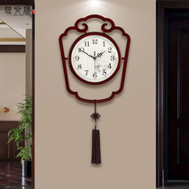 New Chinese wall clock living room decoration wall clock home simple atmospheric clock retro Creative mute quartz clock