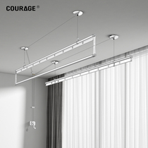 COURAGE lifting clothes drying rack hand cranked double rod clothes top loading balcony household drying rack hand hanging clothes rack