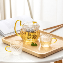 Modern housewife glass teapot bubble teapot single pot household tea cup flower teapot tea set cooking teapot small