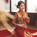 Xiuhefu bride 2020 new wedding dress Chinese wedding dress Chinese style wedding gown Phoenix Crown Xia Long Feng Qiqiu