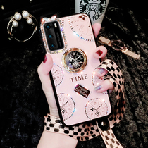New Huawei P40 mobile phone case women's net red high grade p40pro individual creativity 5g limited edition liquid silicone por all inclusive lens water drill tempered glass ultra thin anti falling tide brand ins tide