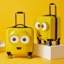 Childrens trolley box Small suitcase can sit on the child custom logo Boy children drag box yellow suitcase gift