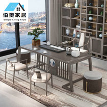 New Chinese tea table and chair Office combination solid wood tea table tea table set