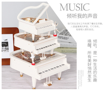 Sky City Piano Music Box Birthday Gift for Girls Children Spinning Dance Princess Music Box for Girlfriend